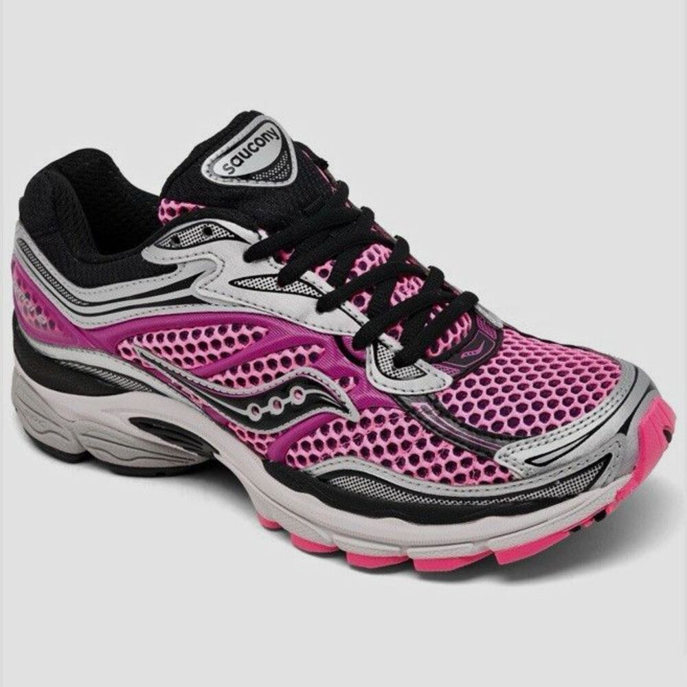 NWT Saucony Womens ProGrid Omni 9 Shock Pink Silver Black Sneakers S6073967